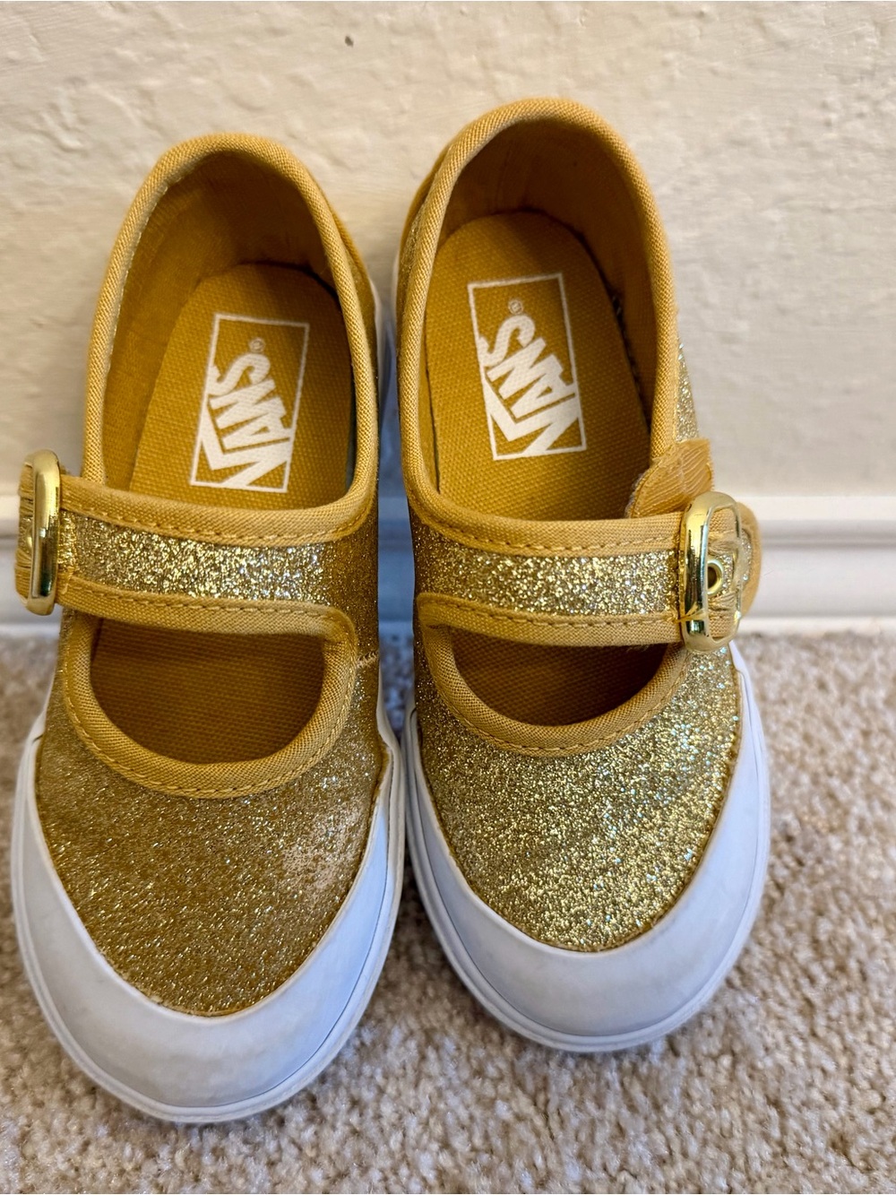 Vans Kids Mary Jane Sneakers - Gold Glitter